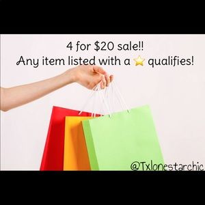 ⭐️ 4 For $20 Sale! ⭐️